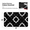 Delxo Indoor Door Mat,20"X32" Super Water Absorbent Door Mats,Quatrefoil Pattern Door Rugs for Entryway,Back Door,Entrance,Bathroom,Machine Washable Absorbs Mud Doormats Non-Slip Indoor Mat Black - delxousa