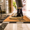 Delxo Cotton Buffalo Plaid Rug,27.5"x43.5" Hand-Woven Indoor or Outdoor Rugs for Layered Door Mats Washable Carpet for Front Porch/Kitchen/Farmhouse/Entryway (Black&White) - delxousa