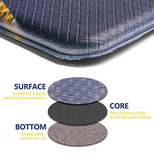 Coffee Kitchen Mat 2 PCS, Cushioned Anti-Fatigue Kitchen Rugs Non Slip,  Memory Foam Kitchen Mats and Rugs, Waterproof Kitchen Floor Comfort Mats  for Home & Office, 18'' x 48'' + 18'' x