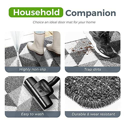 Delxo Indoor Door Mat,20”x32” Non Slip Absorbent Dirt Doormat for Front Door Entrance Rugs,Low-Profile,Waterproof, Machine Washable Doormat for Front Door Inside, Back Door,Indoor Home Entrance - delxousa