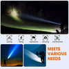 DELXO Rechargeable Flashlights High Lumens 100000 Lumen Flashlight, Upgraded With P90 LED Tactical Flash light with 26650 Battery,IP65 Waterproof for Emergency Camping - delxousa