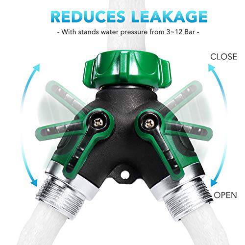 Delxo 50Ft Expandable Garden Hose,9-Function Water Hose in Blue,Heavy Duty High-Pressure Spray Nozzle, Leakproof Design 3/4” Solid Brass Fittings - delxousa