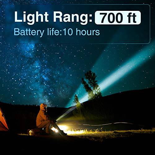 Delxo Patriot Flashlight, Handheld Solar Powered Tactical Flashlights Cell Phone Charger, USB Rechargeable Waterproof Car LED Flash Light with 18650 Battery, Multi Function for Emergency - delxousa