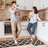 Delxo Kitchen Rugs and Mats Set,2 Pieces Super Absorbent Microfiber Kitchen Carpets and Rugs Machine Washable Non Slip Rug Mats for Kitchen,Floor,Bathroom,Sink,Laundry in Black,17"X24"+17"X48" Brown - delxousa