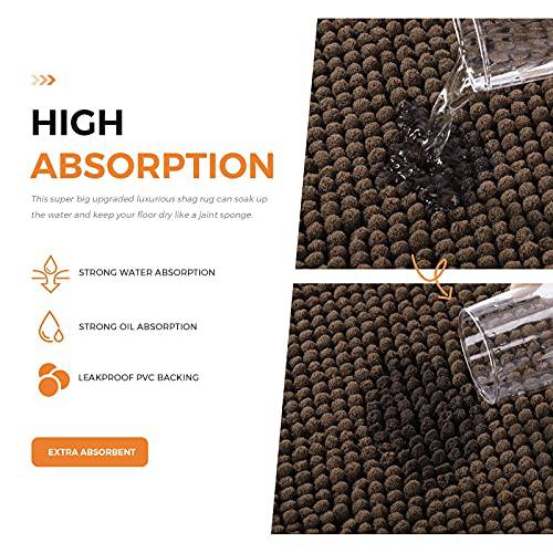 Delxo Kitchen Mats Set 2 Pieces Super Absorbent Microfiber Kitchen Rugs  Machine Washable Non Slip Kitchen Floor Mat for