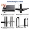 Delxo Fireplace Rack with 4 pcs Fireplace Tools Fireplace Log Holder for Indoor and Outdoor Black Fireplace Log Rack Wrought Iron Logs Bin Holder for Fireplace Tool Set - delxousa