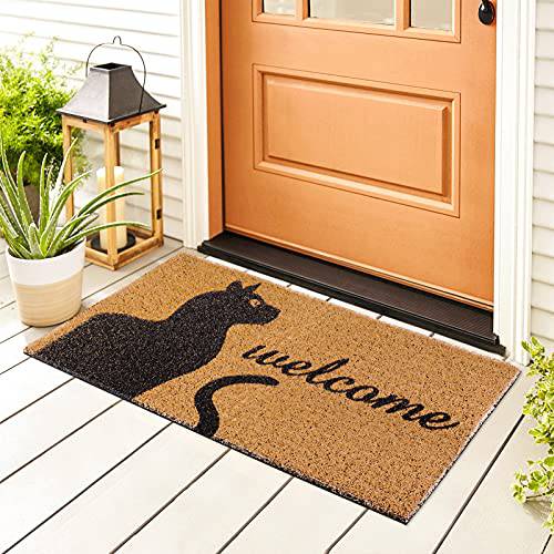 Delxo Welcome Mat 18x30 Entrance Door mat No Odor Durable Anti-Slip Ru