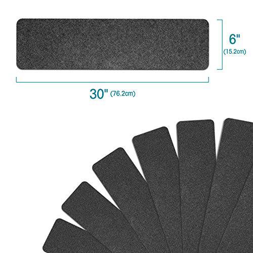 Delxo 14 Pack Non Slip Carpet Stair Treads Rug Non Skid Runner for Grip and Beauty. Safety Slip Resistant for Kids, Elders, and Dogs,Pre Applied Adhesive .6''x30'' (Grey) - delxousa