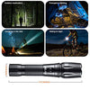 Delxo Tactical LED Rechargeable Flashlight High Lumens Flash Light with 4200mAh 18650 Battery 5 Lighting Modes, Zoomable Waterproof Flashlight for Cycling Camping Hiking - delxousa