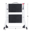 Delxo 2 Step Stool Stepladders Lightweight White Folding Step Ladder with Handgrip Anti-Slip Sturdy and Wide Pedal Steel Ladder Mini-Stool 250lbs 2-Feet - delxousa