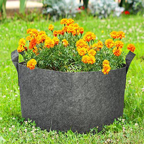 Delxo 12-Pack 15 Gallon Grow Bags Heavy Duty Aeration Fabric Pots Thickened Nonwoven Fabric Pots Plant Grow Bags Grey - delxousa