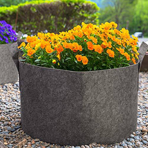 Delxo 12-Pack 15 Gallon Grow Bags Heavy Duty Aeration Fabric Pots Thickened Nonwoven Fabric Pots Plant Grow Bags Grey - delxousa