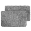 Delxo 2 Pack 18"x30" Magic Doormat Absorbs Mud Doormat No Odor Durable Anti-Slip Rubber Back Low-Profile Entrance Door Mat Large Cotton Shoe Scraper Pet Mat Machine Washable (Grey) - delxousa