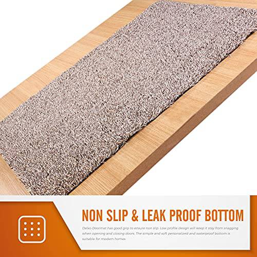 Delxo Doormat 24''x36''Absorbs Mud Magic Doormat No Odor Durable