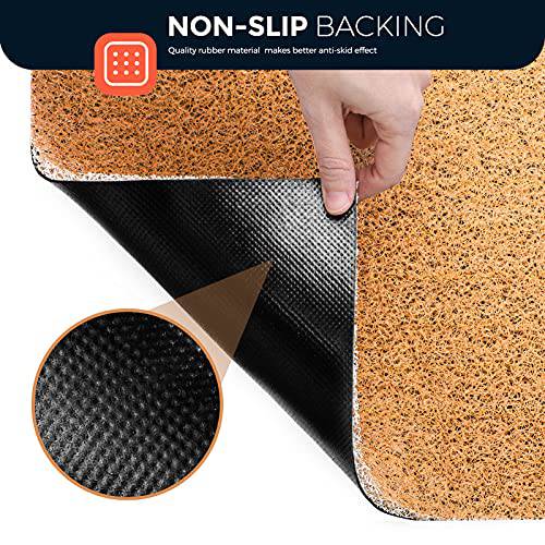 Delxo Welcome Mat 18x30 Entrance Door mat No Odor Durable Anti-Slip Rubber Back Front Doormat for Entry Porch, Deck, Patio, or Mudroom in Welcome Cats Design - delxousa