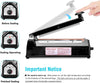 Delxo 8 inch 12 inch 16 inch Impulse Bag Sealer Poly Bag Sealing Machine Heat Seal Closer with Repair Kit in Orange Blue Black - Delxo