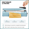 Delxo 12 inch Impulse Bag Sealer Poly Bag Heat Sealer Sealing Machine Heat Seal Closer with Repair Kit - Delxo